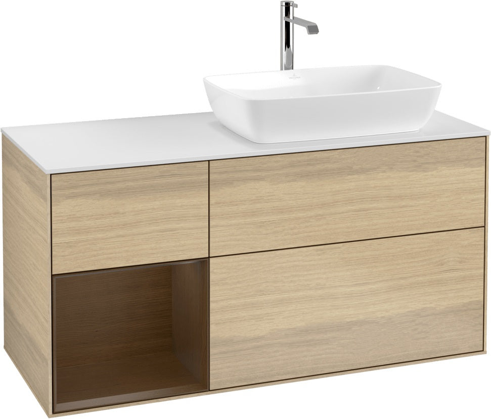 Villeroy & Boch Finion Waschbeckenunterschrank 1200 mm Glossy White Lacquer mit Beleuchtung