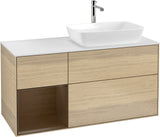 Villeroy & Boch Finion Waschbeckenunterschrank 1200 mm Glossy White Lacquer mit Beleuchtung