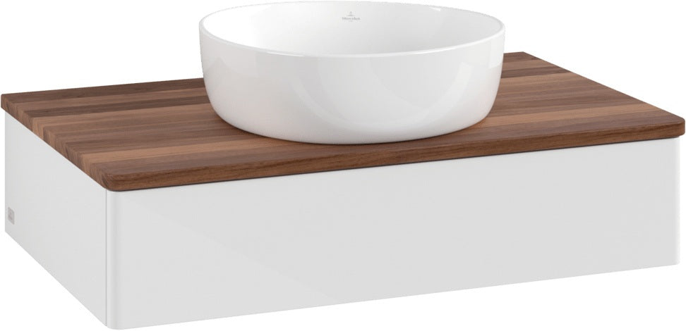 Villeroy & Boch Waschtischunterschrank Antao 800 mm Glossy White Lacquer mit LED-Beleuchtung