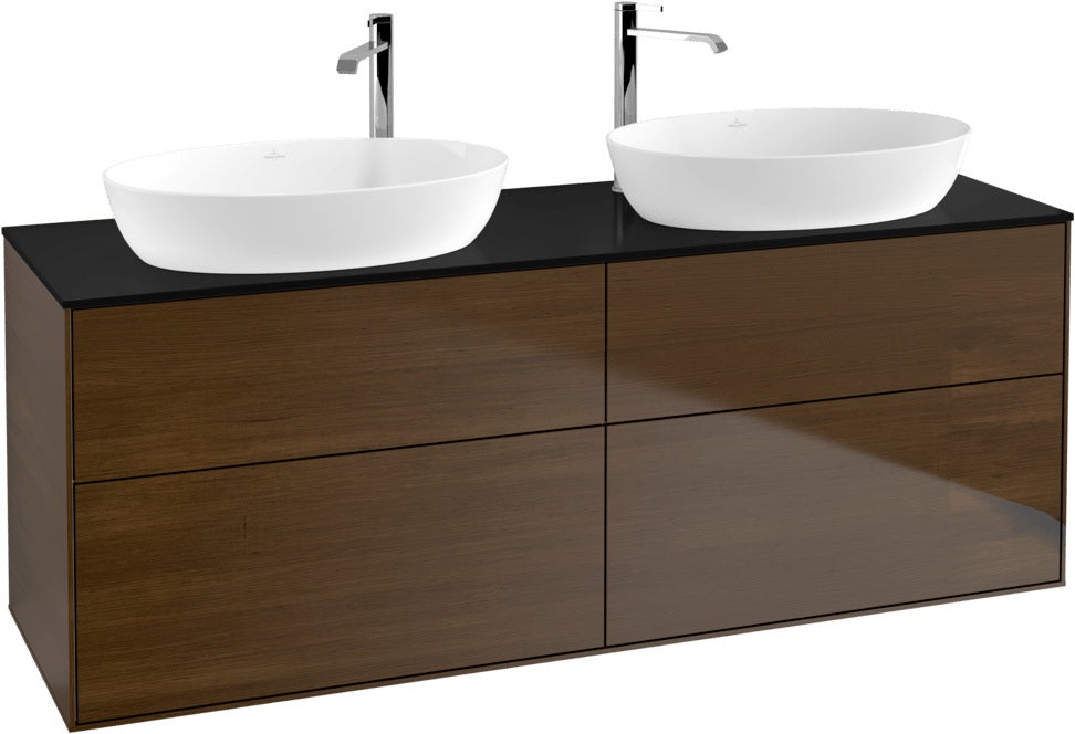 Villeroy & Boch Finion Waschbeckenunterschrank 1600 mm Glossy White Lacquer mit Beleuchtung