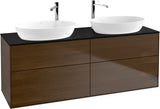 Villeroy & Boch Finion Waschbeckenunterschrank 1600 mm Glossy White Lacquer mit Beleuchtung