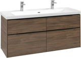 Villeroy & Boch Waschtischunterschrank Subway 3.0 C 602L0, 1272 mm, Brilliant White, mit LED-Beleuchtung
