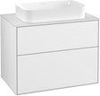 Villeroy & Boch Finion Waschtischunterschrank 800 mm Glossy White Lacquer mit LED-Beleuchtung
