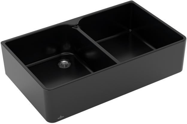 Villeroy & Boch Spülstein Doppelbecken 90 X 900 mm Ebony CeramicPlus Keramik