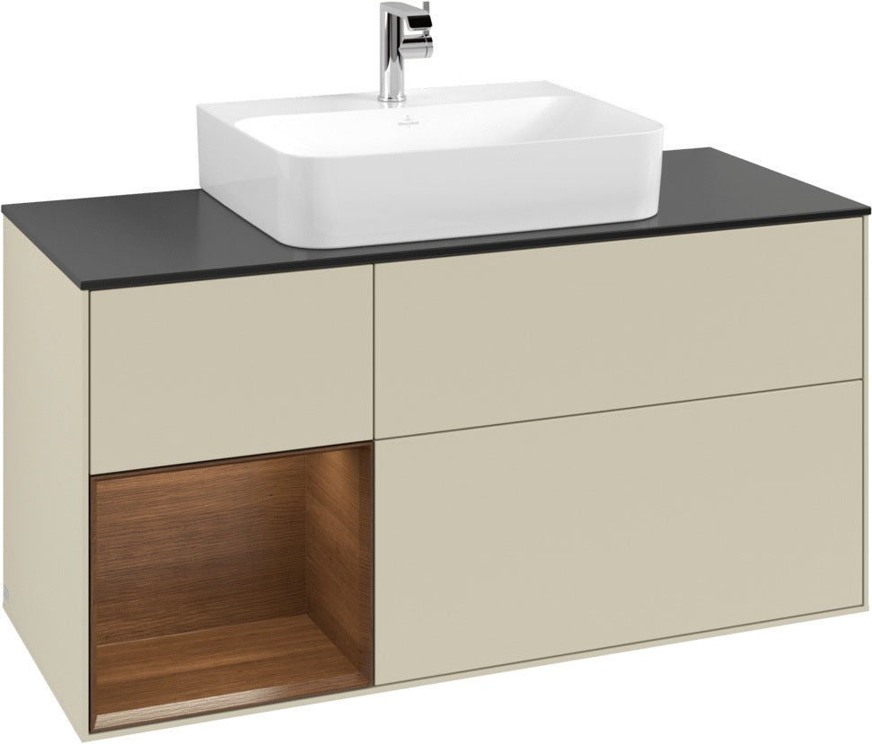 Villeroy & Boch Finion Waschbeckenunterschrank 1200 mm Glossy White mit Beleuchtung