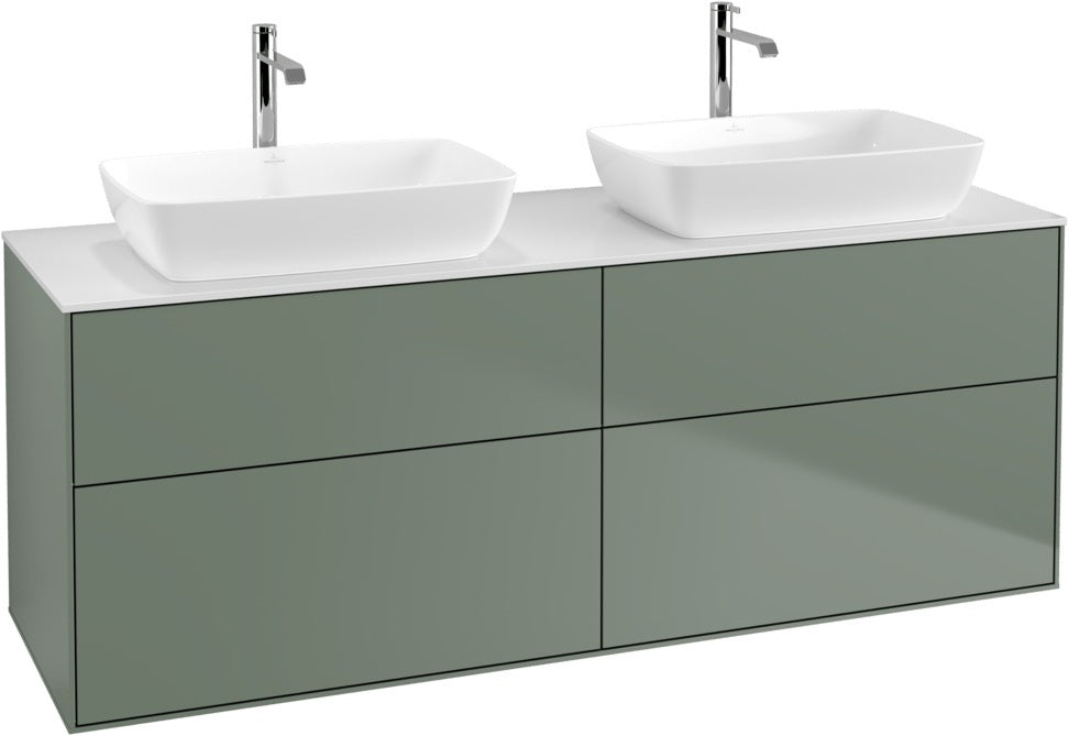 Villeroy & Boch Finion Waschbeckenunterschrank 1600 mm Glossy White Lacquer mit Beleuchtung