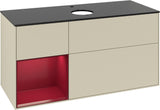 Villeroy & Boch Finion Waschtischunterschrank 1200 mm Glossy White Lacquer mit Beleuchtung