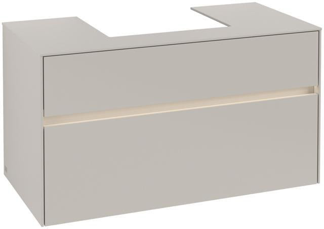 Villeroy & Boch Collaro Waschtischunterschrank 1000 mm mit LED-Beleuchtung White Wood