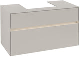 Villeroy & Boch Collaro Waschtischunterschrank 1000 mm mit LED-Beleuchtung White Wood