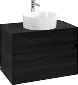 Villeroy & Boch Waschbeckenunterschrank Collaro C037 Black Oak 800 mm mit SoftClosing