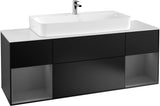 Villeroy & Boch Finion Waschtischunterschrank 1600 mm Glossy White Lacquer mit Beleuchtung