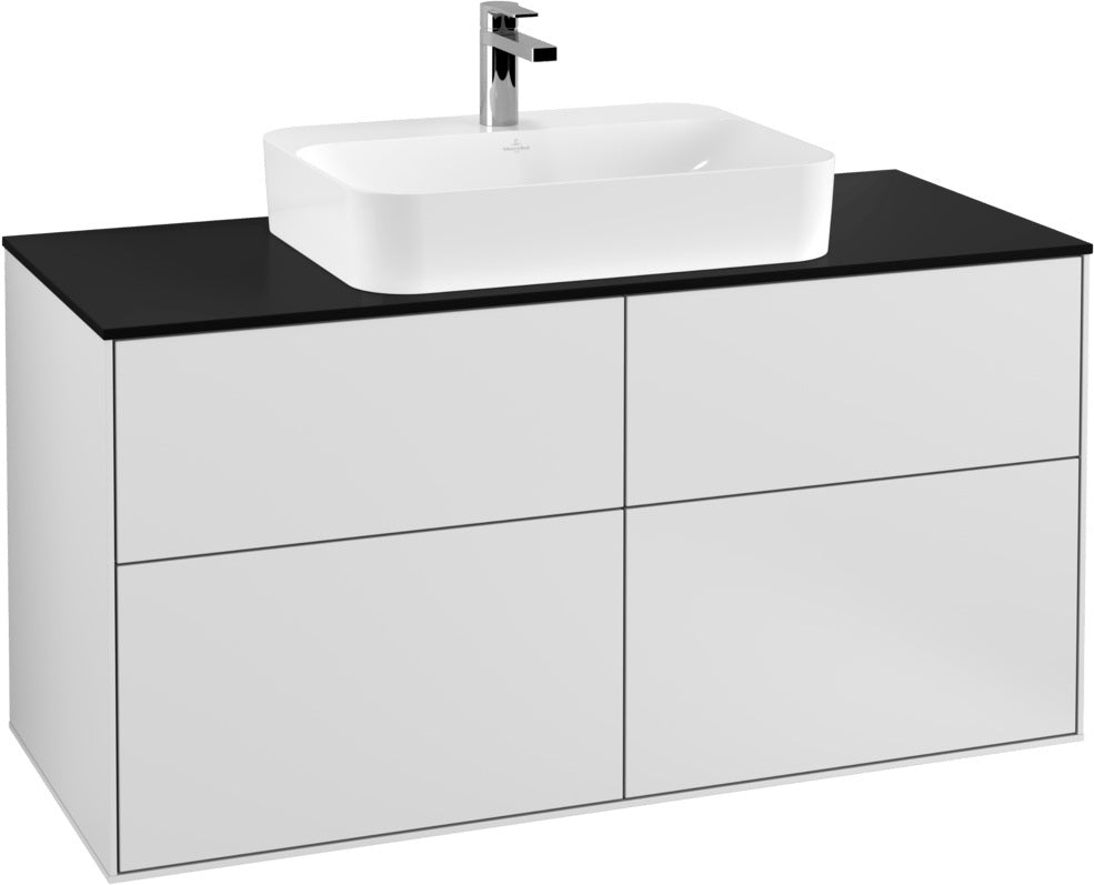 Villeroy & Boch Finion Waschtischunterschrank 1200 mm Glossy White Lacquer mit LED-Beleuchtung