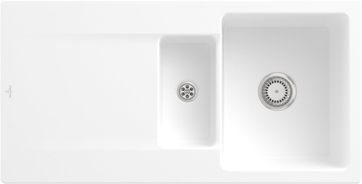 Villeroy & Boch Einbauspüle Siluet 60 R 333701R1 Weiß Alpin CeramicPlus Rechteckig 1000 mm