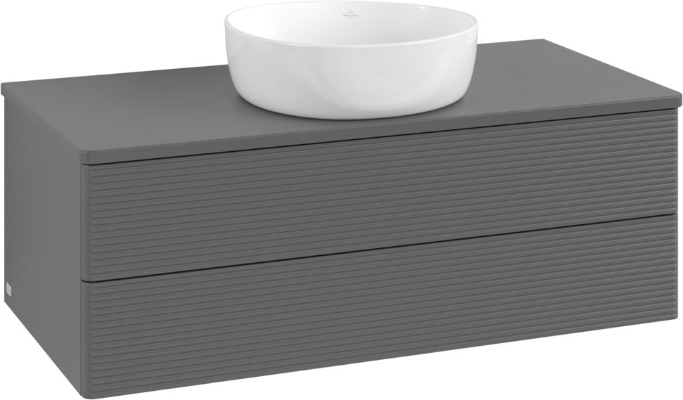 Villeroy & Boch Waschtischunterschrank Antao L20150 1000 mm Anthrazit Matt Lack mit Beleuchtung