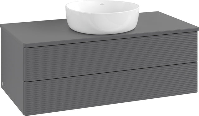 Villeroy & Boch Waschtischunterschrank Antao L20150 1000 mm Anthrazit Matt Lack mit Beleuchtung