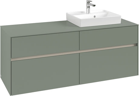 Villeroy & Boch Waschtischunterschrank Collaro C075 B0 1400 mm White Oak mit Beleuchtung