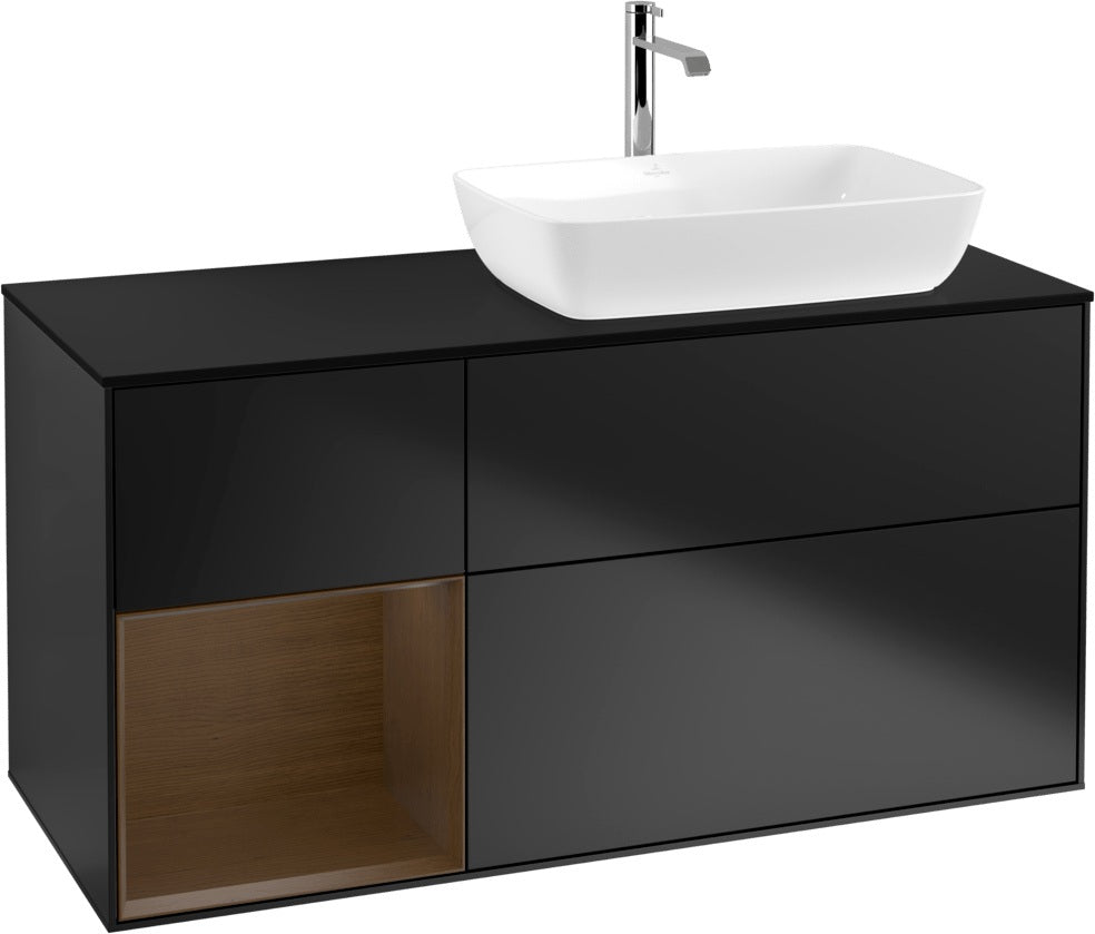 Villeroy & Boch Finion Waschtischunterschrank 1200 mm Glossy White Lacquer mit Beleuchtung