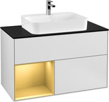 Villeroy & Boch Finion Waschtischunterschrank 1000 mm Glossy White Lacquer mit LED-Beleuchtung