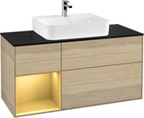 Villeroy & Boch Finion Waschbeckenunterschrank 1200 mm Glossy White mit Beleuchtung