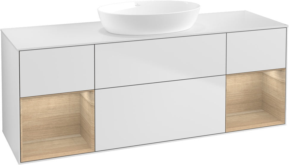 Villeroy & Boch Finion Waschtischunterschrank GD01GF 1600 mm Glossy White Lacquer mit Beleuchtung