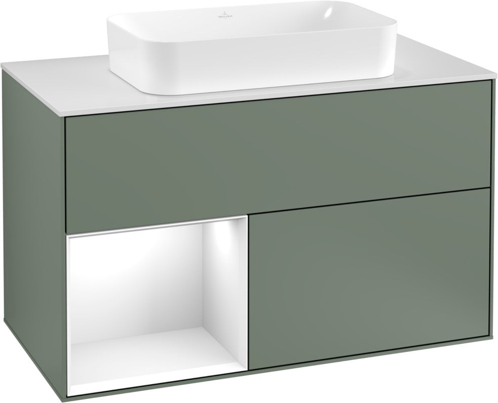 Villeroy & Boch Waschtischunterschrank Finion G241GF Glossy White Lacquer 1000 mm mit Beleuchtung