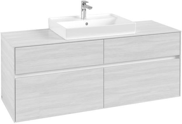 Villeroy & Boch Collaro Waschtischunterschrank 1400 mm Black Matt Lacquer mit 4 Auszügen