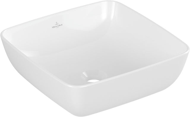 Villeroy & Boch Artis Aufsatzwaschbecken 410 mm Weiß Alpin CeramicPlus – Quadratisch, TitanCeram