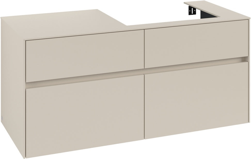 Villeroy & Boch Waschtischunterschrank Collaro C083 B0 1200 mm Cashmere Grey mit Beleuchtung