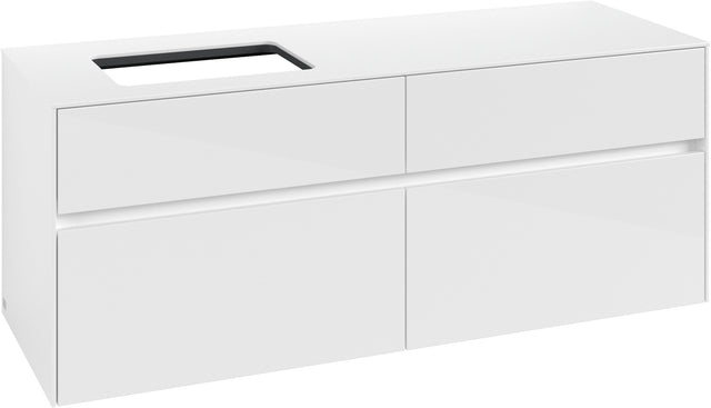 Villeroy & Boch Waschtischunterschrank Collaro C117 1400 mm Glossy White mit 4 Auszügen