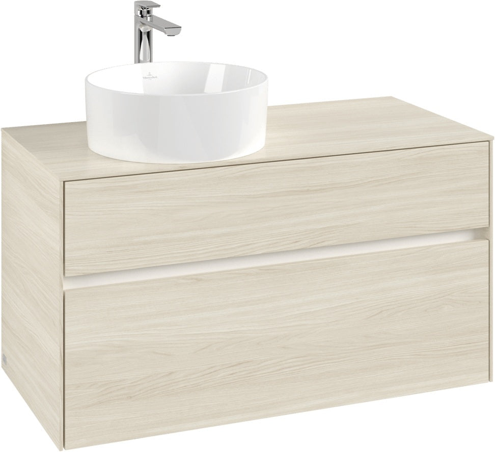 Villeroy & Boch Waschtischunterschrank Collaro C039 B0 1000 mm White Oak mit Beleuchtung