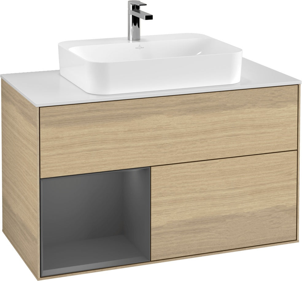 Villeroy & Boch Finion Waschtischunterschrank 1000 mm White Matt Lacquer mit LED-Beleuchtung