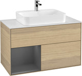 Villeroy & Boch Finion Waschtischunterschrank 1000 mm White Matt Lacquer mit LED-Beleuchtung