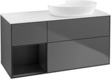 Villeroy & Boch Finion Waschtischunterschrank 1200 mm Glossy White Lacquer mit Beleuchtung