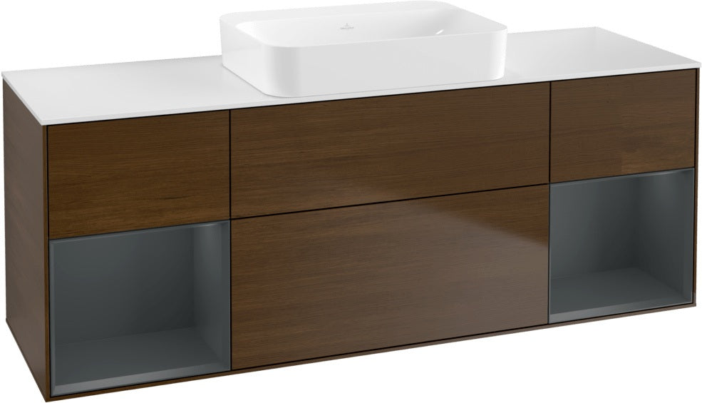 Villeroy & Boch Finion Waschtischunterschrank 1600 mm Glossy White Lacquer mit Beleuchtung