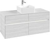 Villeroy & Boch Waschtischunterschrank Collaro C041 B0 1200 mm Glossy Grey mit Beleuchtung