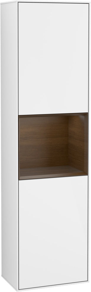 Villeroy & Boch Hochschrank Finion F460GF – 418 mm, Glossy White Lacquer, mit Beleuchtung & SoftClosing