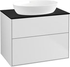weiß / schwarz / Eckig White Matt Lacqu.