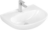 Villeroy & Boch O.novo Wandwaschbecken 550x440 mm Oval Weiß Alpin 1 Hahnloch