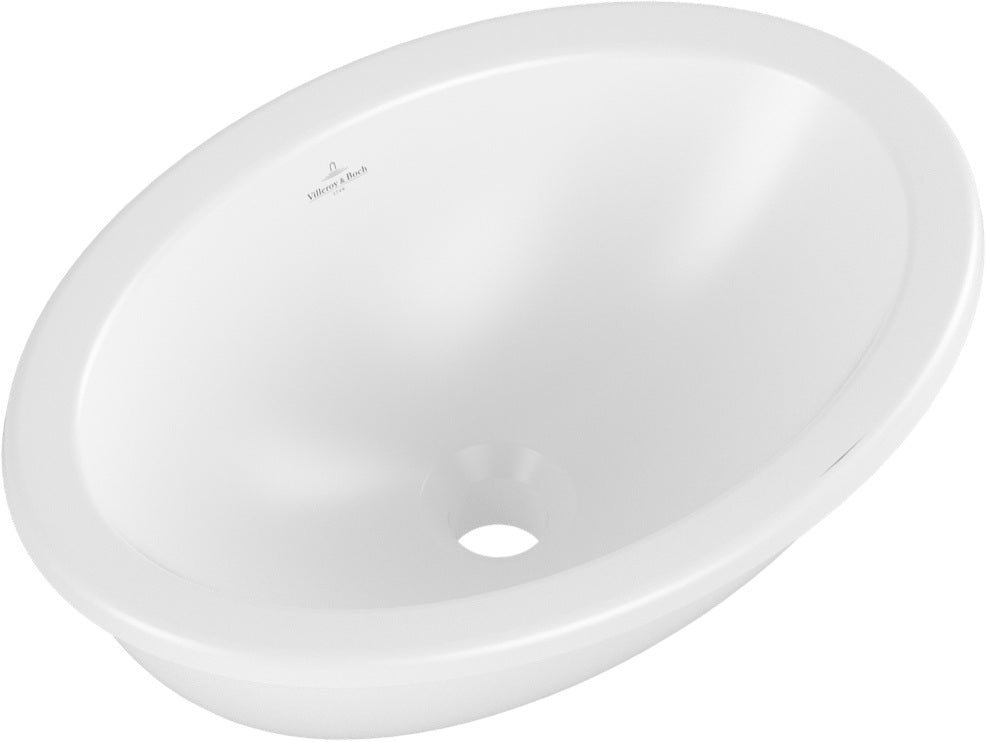 Villeroy & Boch Unterbauwaschbecken Loop & Friends 4A5301 oval 430x290mm Weiß Alpin TitanCeram