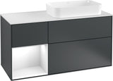 Villeroy & Boch Finion Waschbeckenunterschrank 1200 mm Glossy White Lacquer mit LED-Beleuchtung