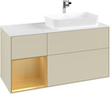 Villeroy & Boch Finion Waschbeckenunterschrank 1200 mm Glossy White Lacquer mit LED-Beleuchtung