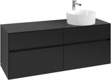Villeroy & Boch Waschtischunterschrank Collaro C047B0 1400 mm Volcano Black mit Beleuchtung