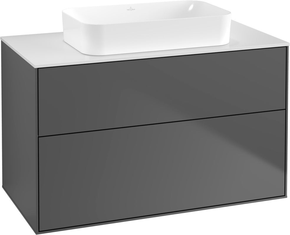 Villeroy & Boch Finion Waschtischunterschrank 1000 mm Glossy White Lack mit SoftClosing
