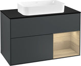 Villeroy & Boch Waschtischunterschrank Finion F252G 1000 mm Glossy White Lacquer mit LED-Beleuchtung