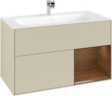 Villeroy & Boch Finion Waschtischunterschrank 996 mm White Matt Lacquer mit Beleuchtung