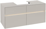 Villeroy & Boch Collaro Waschtischunterbau 1200 mm mit LED-Beleuchtung und 4 Auszügen in Truffle Grey