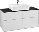 Villeroy & Boch Finion Waschbeckenunterschrank 1200 mm Glossy White Lacquer mit LED-Beleuchtung