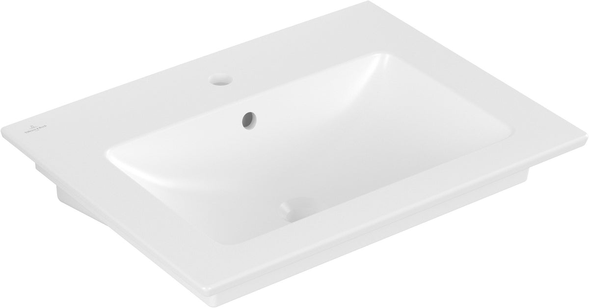 Villeroy & Boch Waschbecken Venticello 655 mm Rechteckig Weiß Alpin Wandmontage