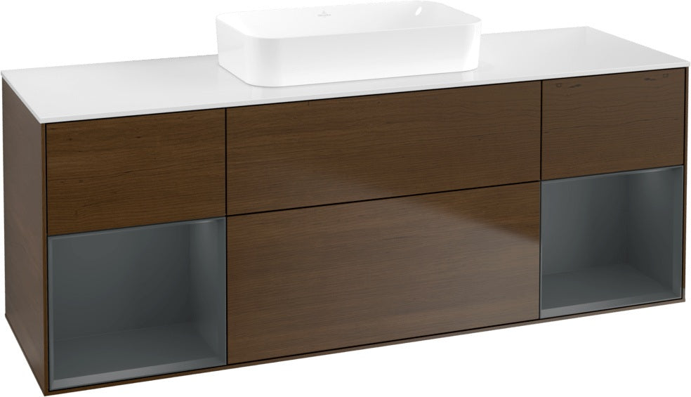 Villeroy & Boch Finion Waschtischunterschrank 1600 mm Glossy White Lacquer mit Beleuchtung