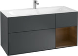 Villeroy & Boch Finion Waschbeckenunterschrank Glossy White Lacquer 1196 mm mit LED-Beleuchtung
